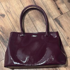 Kate Spade Glossy Maroon Shoulder Bag